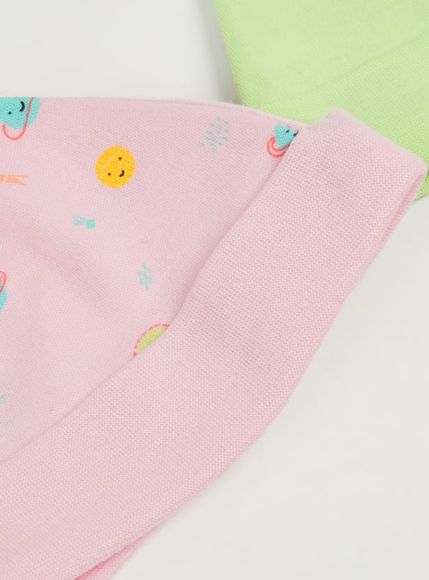 FS MINI KLUB Girls Assorted Beanies - Pack of 2