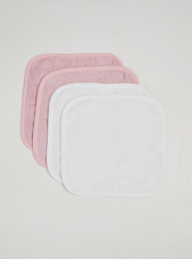 FS MINI KLUB Girl Textured Wash Cloths - Pack of 4