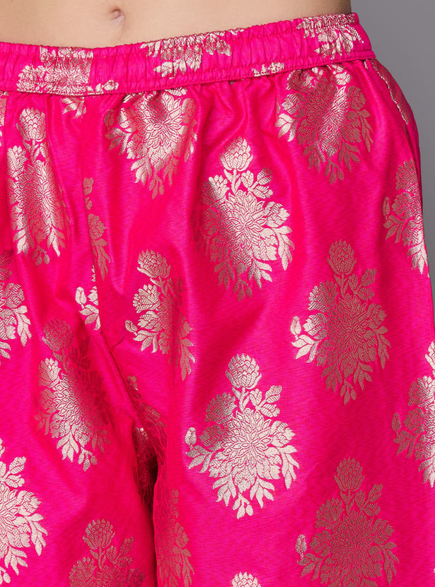 BIBA Woven Straight Kurta Set