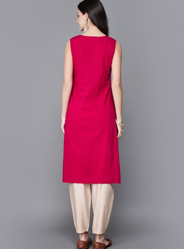 BIBA Embroidered Straight Kurta