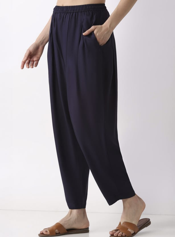 BIBA Solid Relaxed Pants