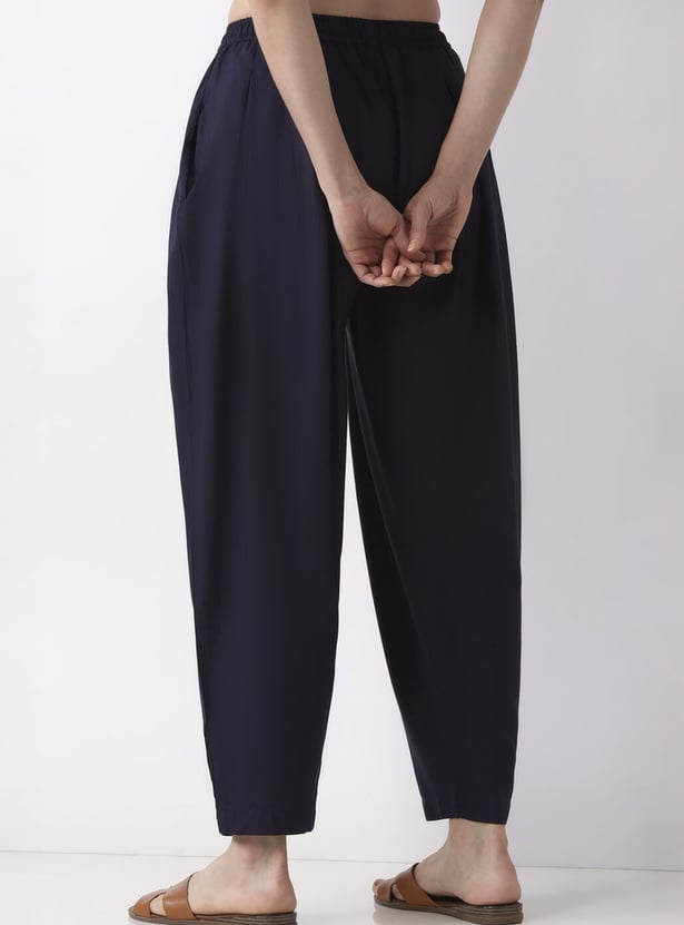 BIBA Solid Relaxed Pants