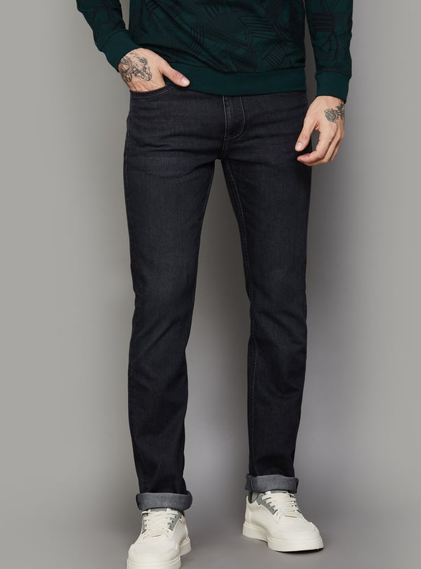 LP JEANS Dark-Washed Slim Straight Jeans