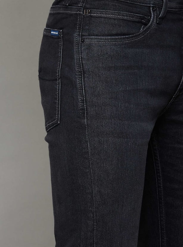 LP JEANS Dark-Washed Slim Straight Jeans