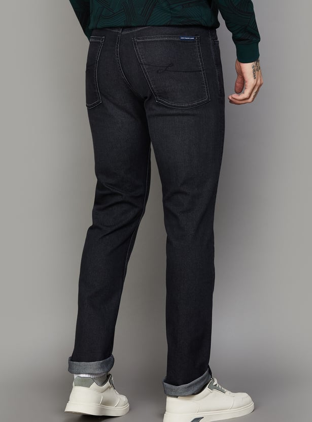 LP JEANS Dark-Washed Slim Straight Jeans