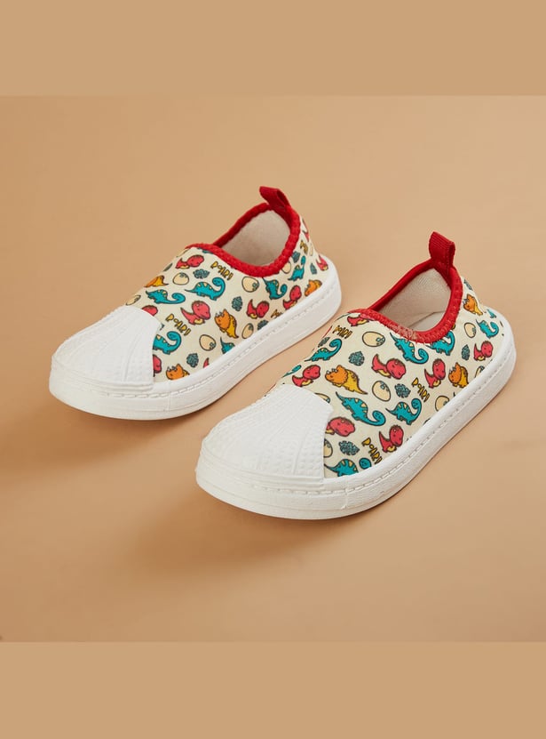 FAME FOREVER Boys Dinosaur Print Sip-On Shoes