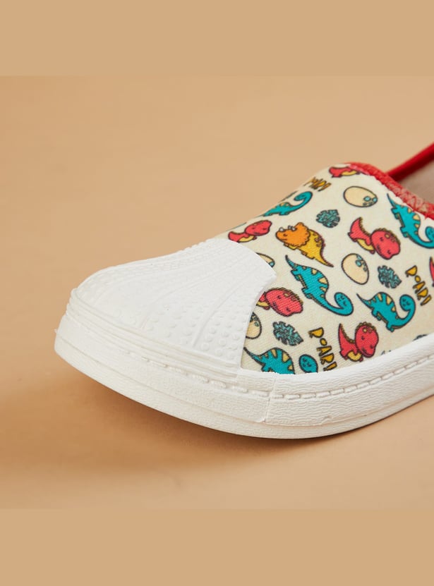 FAME FOREVER Boys Dinosaur Print Sip-On Shoes