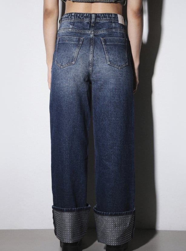 ONLY Embellished Straight Fit Jeans