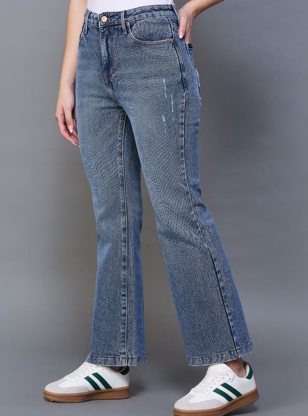 XPOSE Washed Flared Jeans