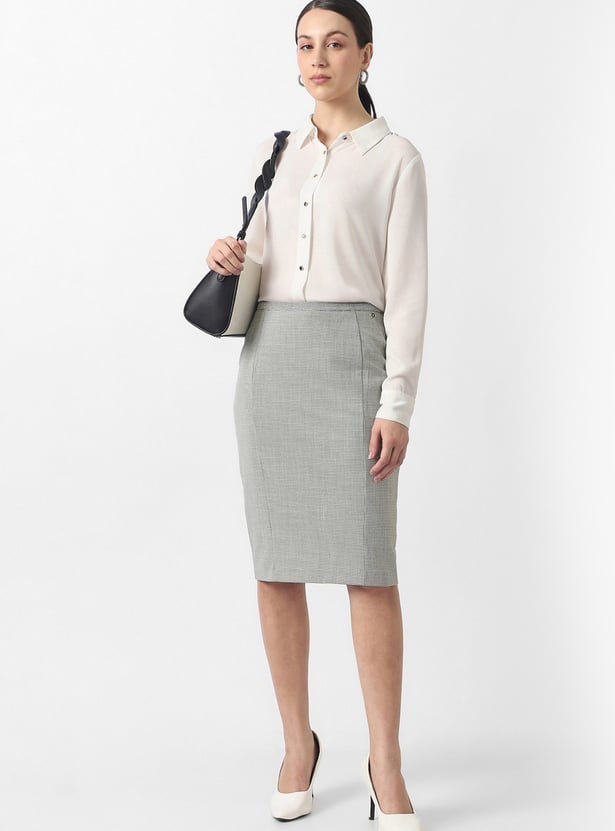VAN HEUSEN Houndstooth Pencil Skirt
