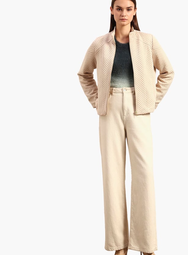 VERO MODA Quilted Front Open Jacket