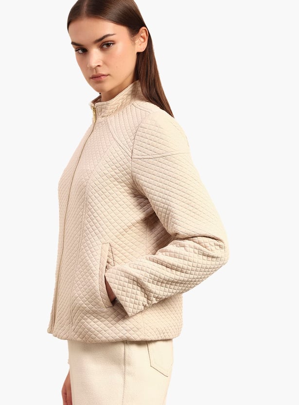VERO MODA Quilted Front Open Jacket