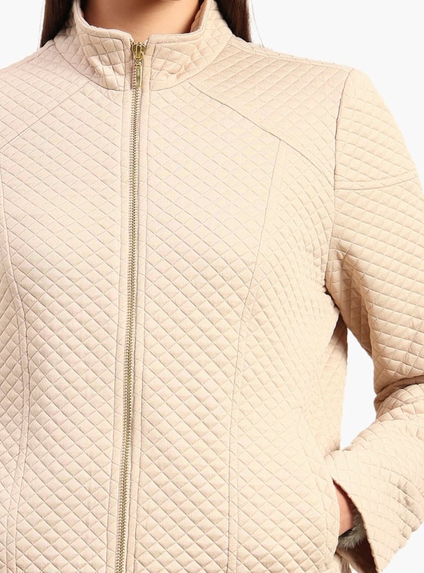 VERO MODA Quilted Front Open Jacket