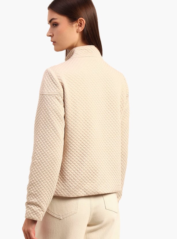 VERO MODA Quilted Front Open Jacket