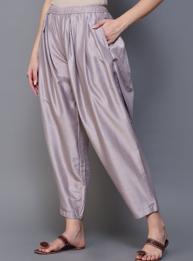 BIBA Solid Straight Pants