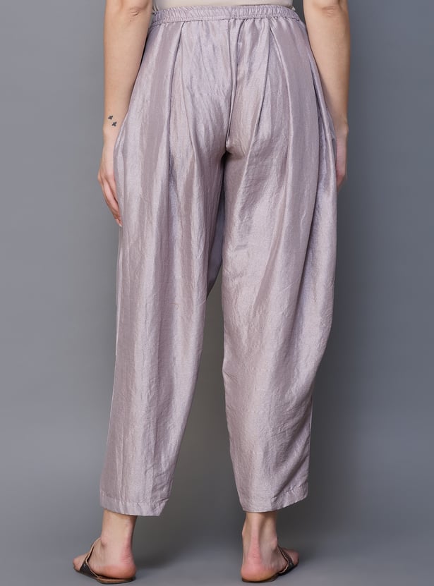 BIBA Solid Straight Pants