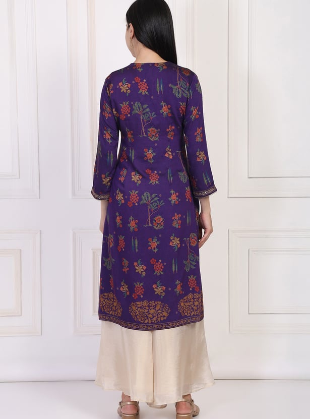 W Floral Print Straight Kurta