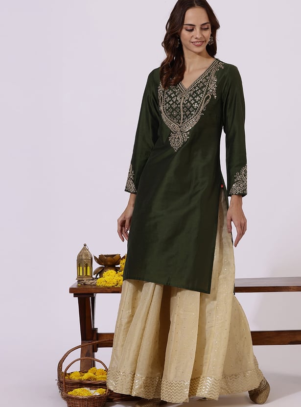 W Embroidered Lehenga
