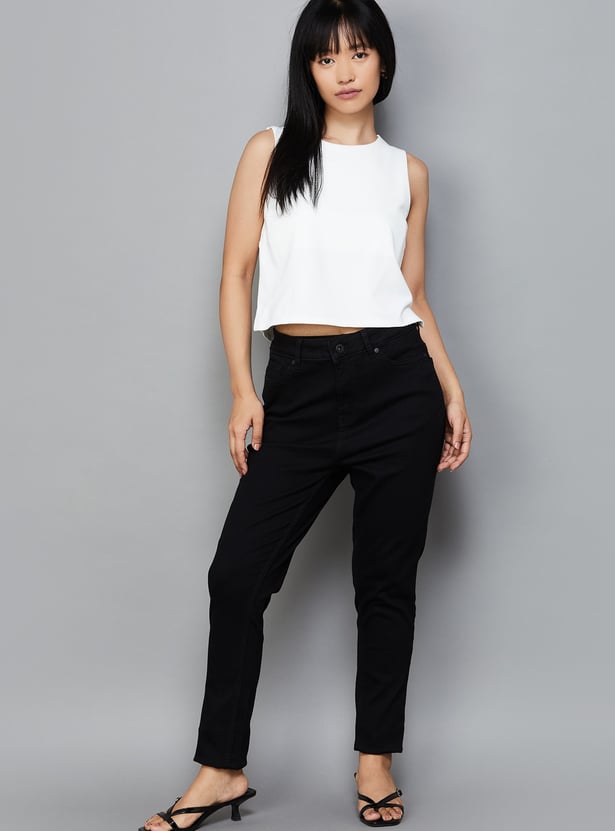 VERO MODA Solid Skinny Fit Jeans