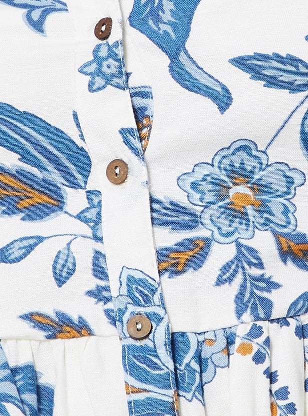 COLOUR ME Floral Print Fit & Flare Dress