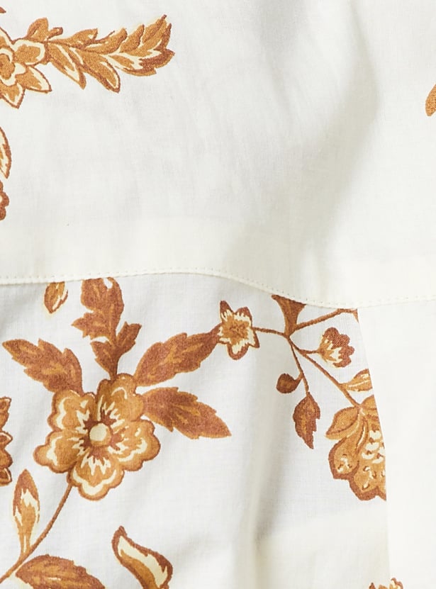 COLOUR ME Floral Print Cuban Collar Shirt