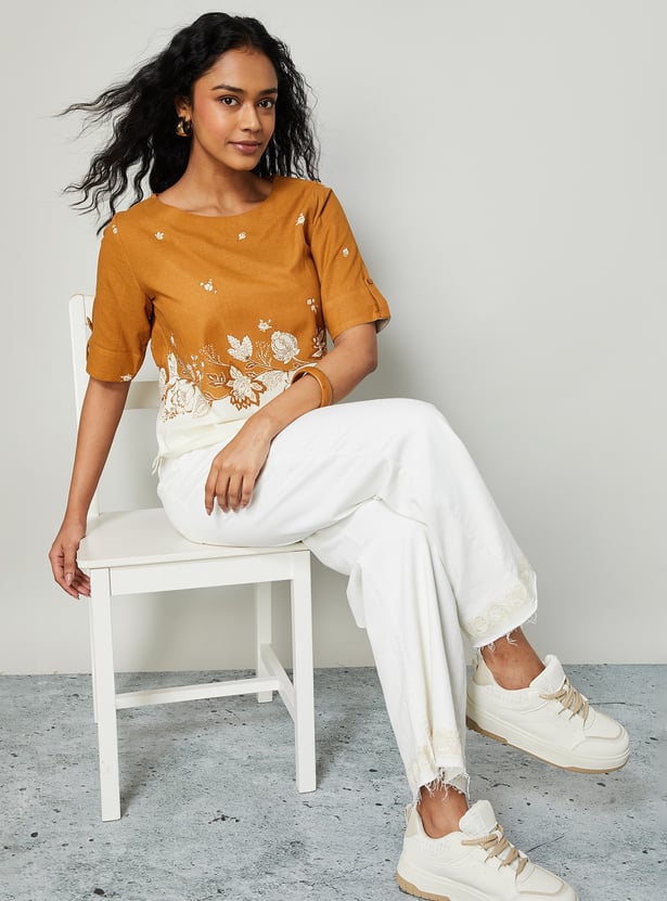 COLOUR ME Floral Print Top