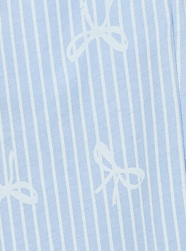 GINGER Bow Print Elasticated Pyjamas
