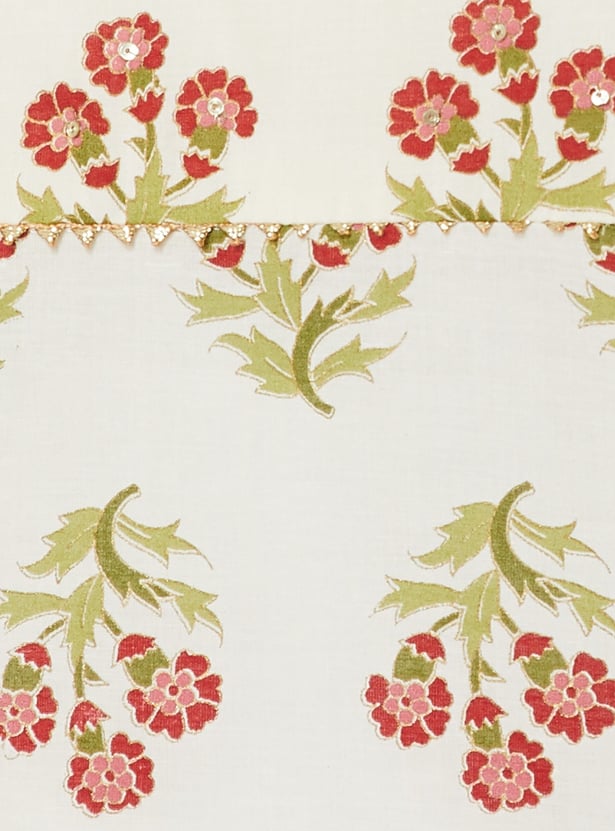 MELANGE Floral Print Straight Kurta