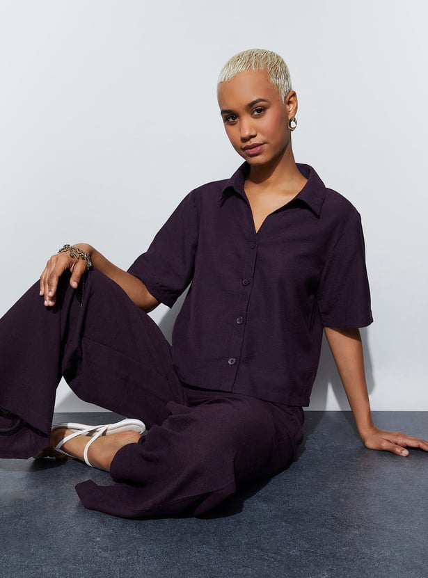 GINGER Solid Regular Fit Shirt