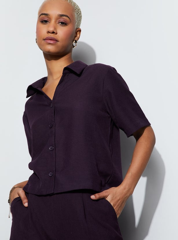 GINGER Solid Regular Fit Shirt