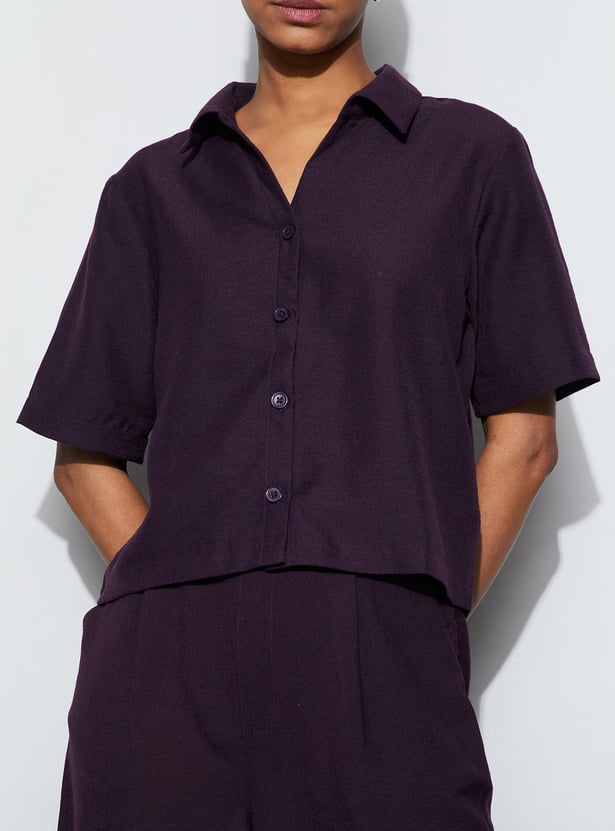 GINGER Solid Regular Fit Shirt
