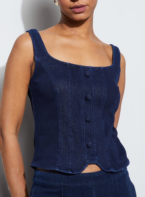 GINGER Solid Corset Top