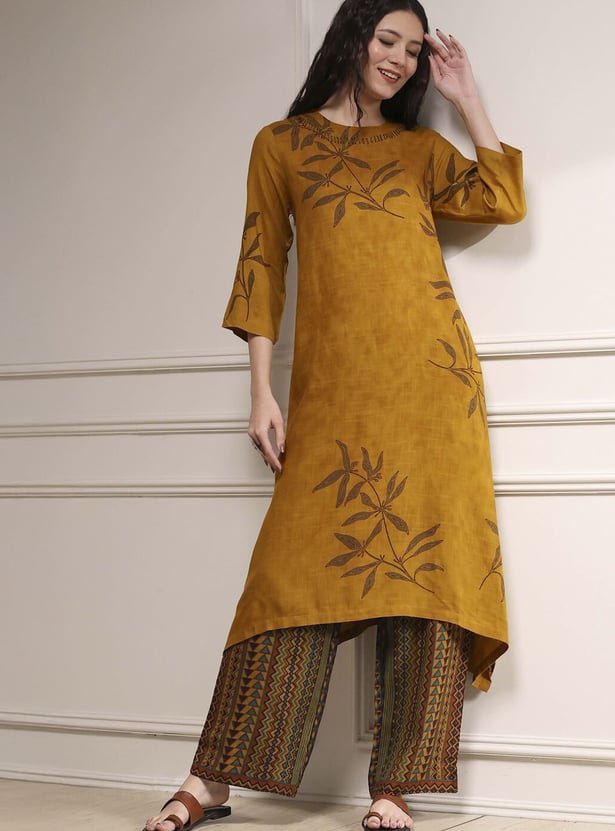 BIBA Printed A-line Kurta Set
