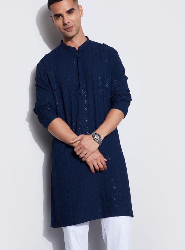 MELANGE Embroidered Straight Kurta