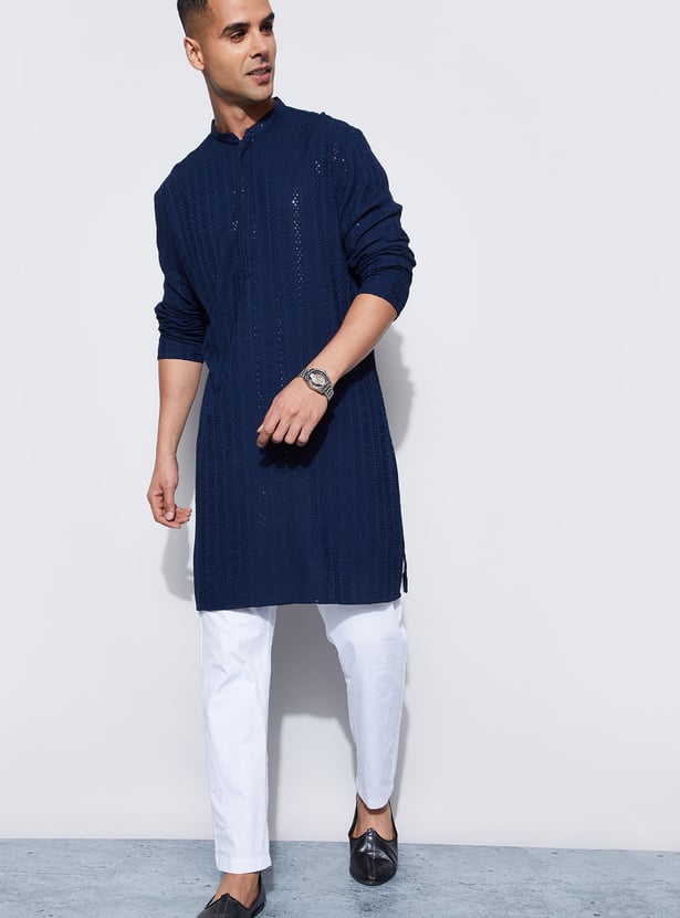 MELANGE Embroidered Straight Kurta