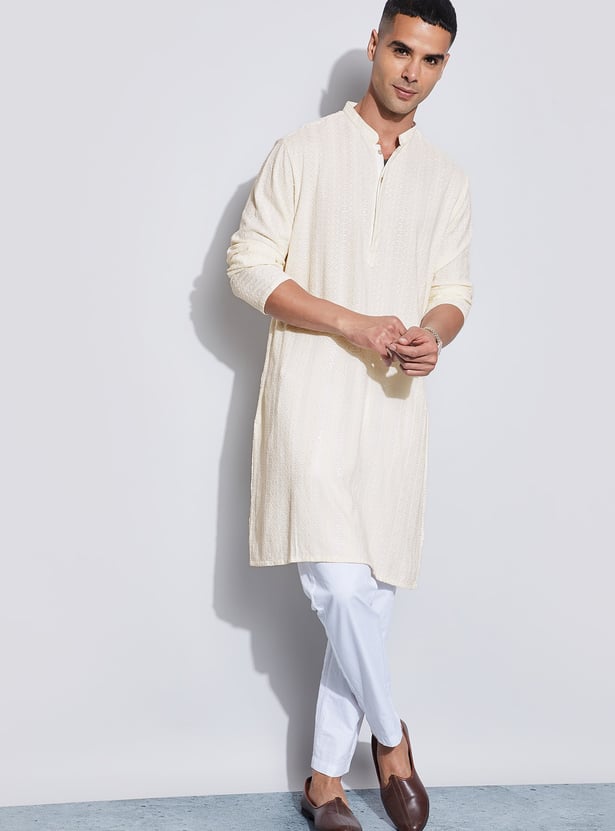 MELANGE Embroidered Straight Kurta