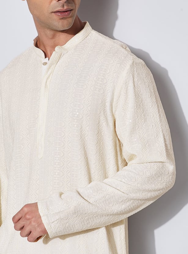 MELANGE Embroidered Straight Kurta
