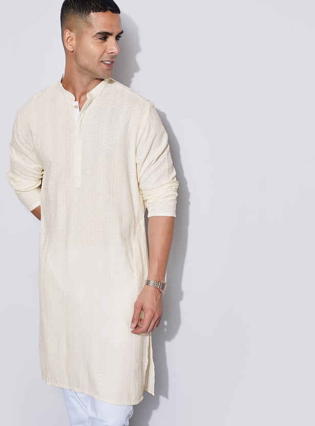 MELANGE Embroidered Straight Kurta