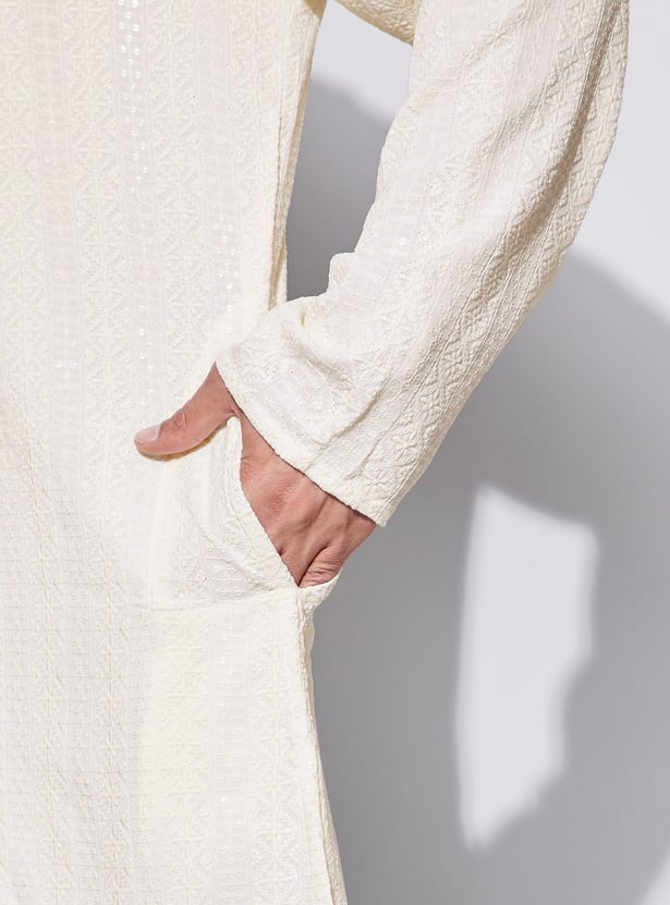 MELANGE Embroidered Straight Kurta