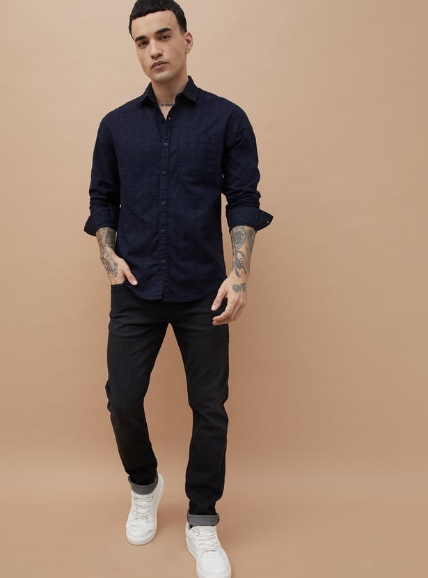 FAME FOREVER Checked Smart Fit Shirt