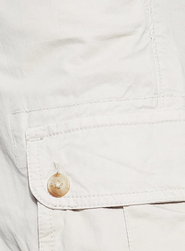 FAME FOREVER Solid Cargo Shorts
