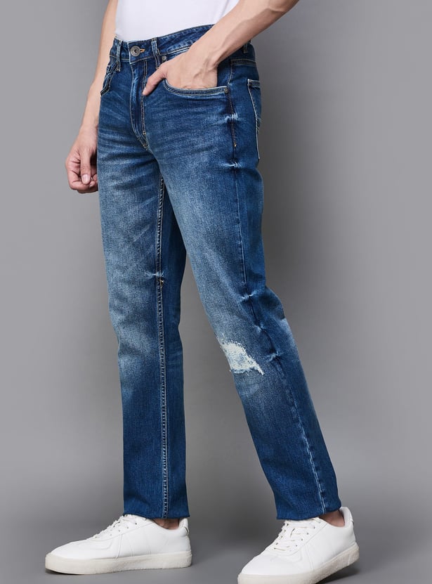 UNITED COLORS OF BENETTON Distressed Regular Straight Jeans