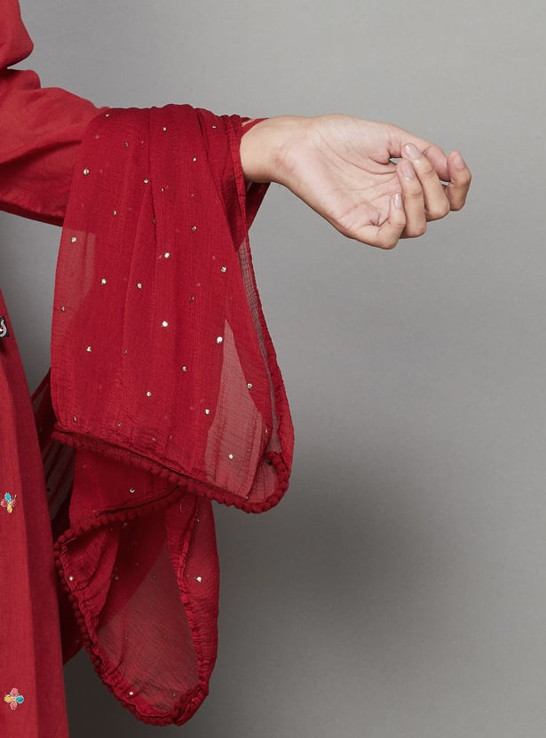 JUNIPER Embroidered Layered Anarkali Kurta Set