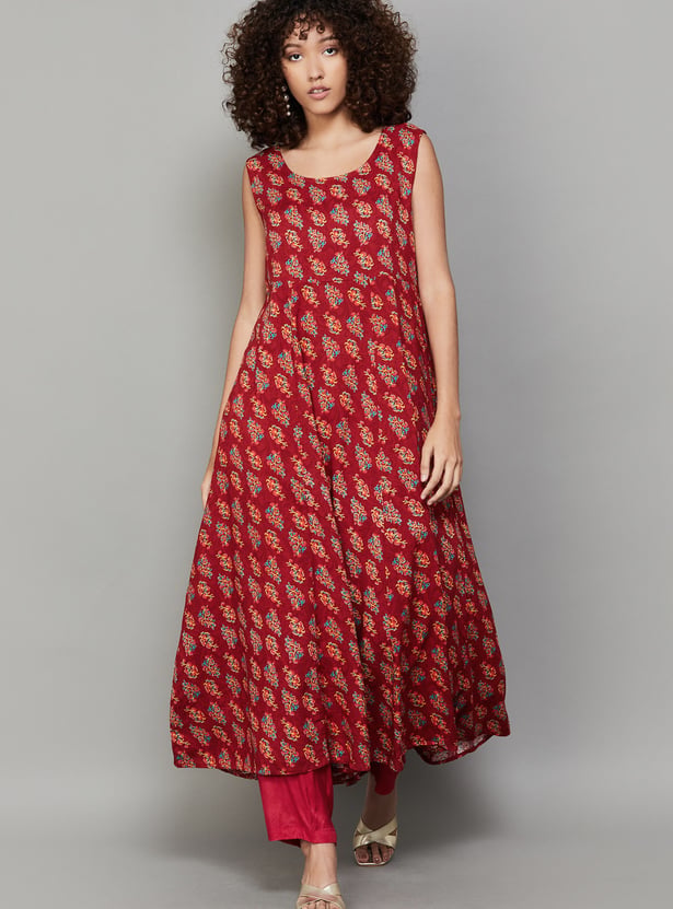 JUNIPER Embroidered Layered Anarkali Kurta Set
