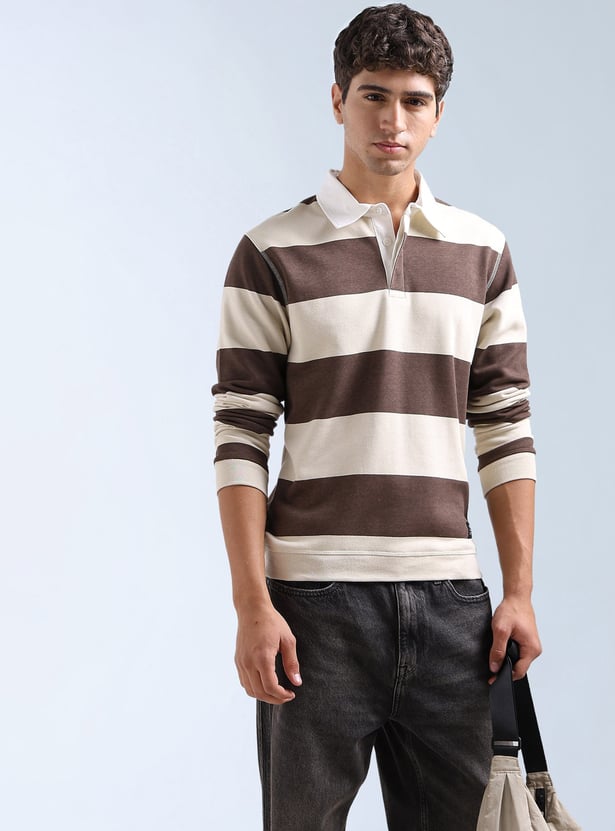 FLYING MACHINE Striped Sweatshirt