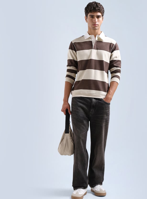 FLYING MACHINE Striped Sweatshirt