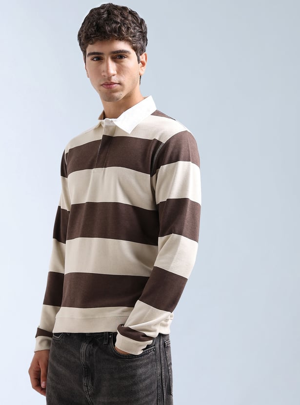 FLYING MACHINE Striped Sweatshirt