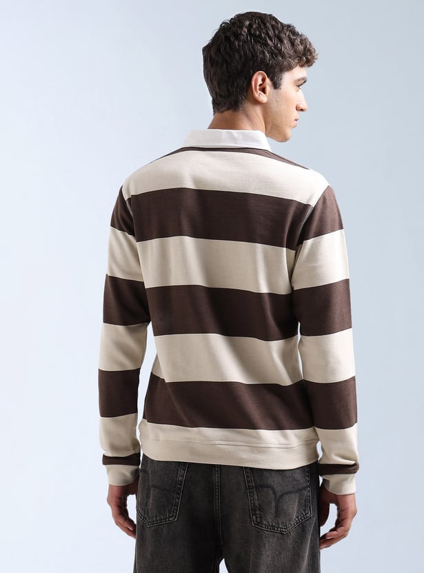 FLYING MACHINE Striped Sweatshirt