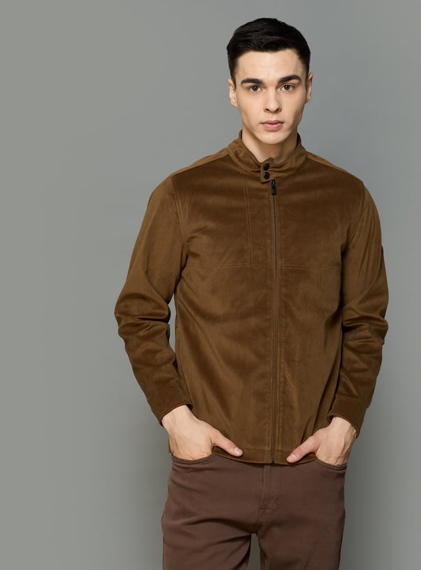 ALLEN SOLLY Textured Windcheater Jacket