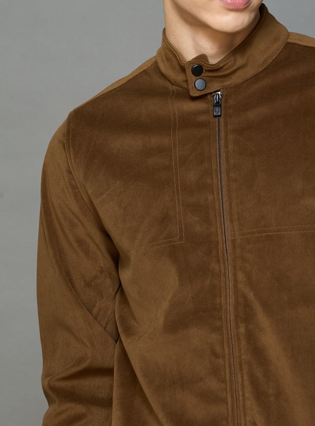 ALLEN SOLLY Textured Windcheater Jacket